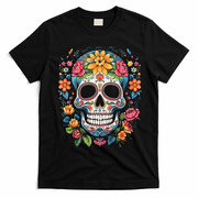 De Los Muertos Day Of The Dead Sugar Skull Halloween T-Shirt - Black
