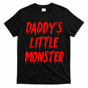 Daddys Little Monster Halloween Blood Red T-Shirt - Black
