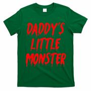 Daddys Little Monster Halloween Blood Red T-Shirt - Irish Green