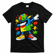 Dabbing Puzzle Autism T-Shirt - Black