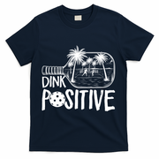 Dink Positive Tropical Pickleball T-Shirt - Navy