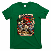 Diamond Samurai – Swing With Honor Bigfoot Baseball T-Shirt - Irish Green