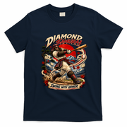 Diamond Samurai – Swing With Honor Bigfoot Baseball T-Shirt - Navy Blue