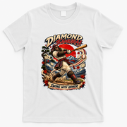 Diamond Samurai – Swing With Honor Bigfoot Baseball T-Shirt - White