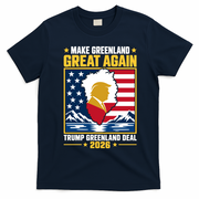 Donald Trump Make Greenland Great Again Greenland Deal 2026 T-Shirt - Navy Blue