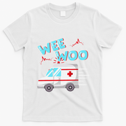 Ems Ambulance Wee Woo Paramedic Emt Gift Boo Boo Bus T-Shirt - White