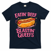 Eatin' Beef Blastin' Queefs T-Shirt - Navy Blue