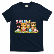 Easter Cats Ears Bunny Eggs T-Shirt - Navy