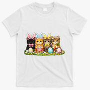 Easter Cats Ears Bunny Eggs T-Shirt - White