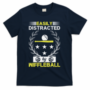 Easily Distracted By Wiffleball T-Shirt - Navy