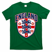 England English Flag Crest Soccer Fan T-Shirt - Irish Green