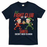 Elf Fight Club T-Shirt - Navy Blue