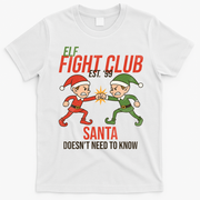 Elf Fight Club T-Shirt - White