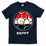 Egypt Flag Soccer Ball Vintage T-Shirt - Navy Blue
