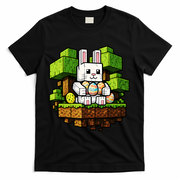 Easter Gamer Bunny Pixel Rabbit T-Shirt - Black