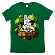 Easter Gamer Bunny Pixel Rabbit T-Shirt - Green