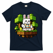 Easter Gamer Bunny Pixel Rabbit T-Shirt - Navy