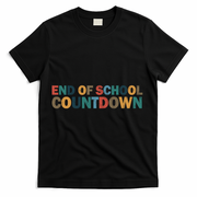 End Of School Countdown Summer Vibe T-Shirt - Black
