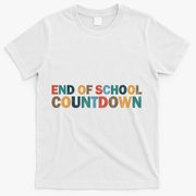 End Of School Countdown Summer Vibe T-Shirt - White