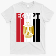 Egyptian Pride Flag National Emblem  T-Shirt - White