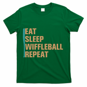 Eat Sleep Wiffleball Repeat Funny T-Shirt - Green