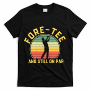 Funny 40th Birthday Golfer Turning 40 Year Old Golfing T-Shirt - Black