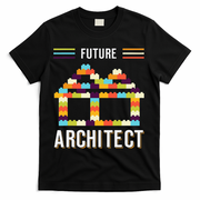 Future Architect Building Blocks Brick Gift for Cute  T-Shirt - Black