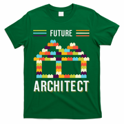 Future Architect Building Blocks Brick Gift for Cute  T-Shirt - Green