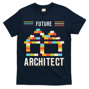 Future Architect Building Blocks Brick Gift for Cute  T-Shirt - Navy