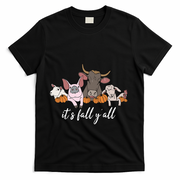 Farm Animals ItS Fall YAll Pumpkins Autumn Halloween Gift T-Shirt - Black