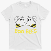 Funny Boo Bees Couples Halloween Cool T-Shirt - White