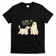 Funny Boop Dog Ghost Halloween Cute Boo T-Shirt - Black