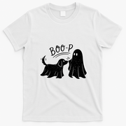 Funny Boop Dog Ghost Halloween Cute Boo T-Shirt - White