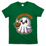 Fun Boo Ghost Lantern Diwali Deepavali Halloween Diwalloween T-Shirt - Irish Green