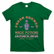 Fresh Brewed Halloween Witch Sign Witchy Mystical Magical Cute Gift T-Shirt - Green