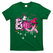 Funny Boo Pumpkin Witch Pink Ribbon Breast Cancer Halloween T-Shirt - Irish Green
