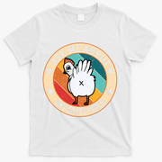 Funny Chicken Butt Design Ask Me About My Butthole Mom Dad Cute Gift T-Shirt - White