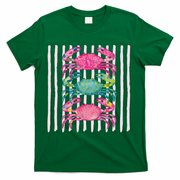 Funny Crab Beach Vibes Nautical Summer Vacation Gift T-Shirt - Green