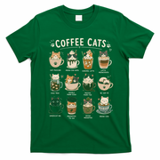 Funny Coffee Cats Cute Cat Themed Beverage T-Shirt - Irish Green