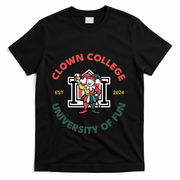 Funny Circus Clown College T-Shirt - Black
