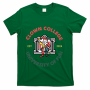 Funny Circus Clown College T-Shirt - Green