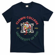 Funny Circus Clown College T-Shirt - Navy