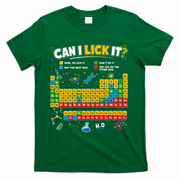 Funny Can Lick It Science Theme Periodic Table Humor T-Shirt - Green