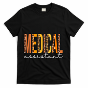 Funny Cute Medical Assistant Leopard Fall Autumn Lovers Thanksgiving T-Shirt - Black