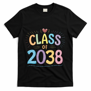 Funny Class Of 2038 Grow With Me First Day Of School T-Shirt - Black