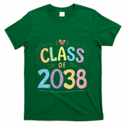 Funny Class Of 2038 Grow With Me First Day Of School T-Shirt - Green