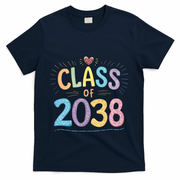 Funny Class Of 2038 Grow With Me First Day Of School T-Shirt - Navy