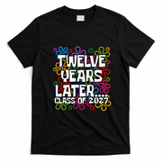 Funny Class Of 2027 Senior Twelve Years Later Back To School T-Shirt - Black