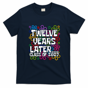 Funny Class Of 2027 Senior Twelve Years Later Back To School T-Shirt - Navy Blue