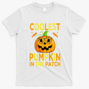 Funny Coolest Pumpkin In The Patch Funny Halloween T-Shirt - White